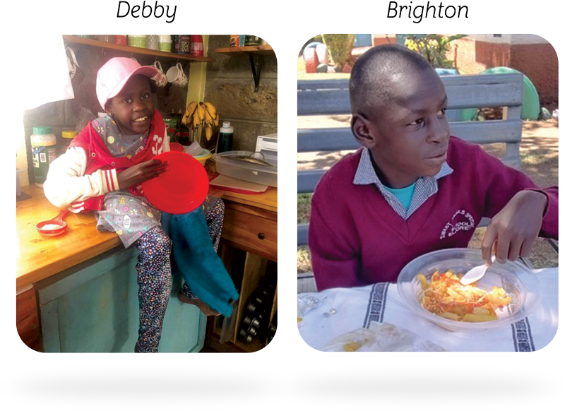Brighton and Debby, from Tumaini Children's Home in Kenya, Africa